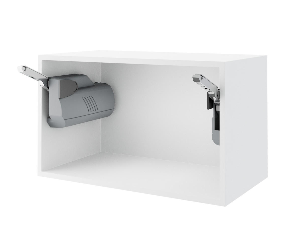 Thumbnail - Feldmann-Wohnen Klapphängeschrank, Graphit, Weiß, Holz, 1 Fächer, Rechteckig, 60x36x32.5 cm, Küchen, Küchenmöbel, Küchen...