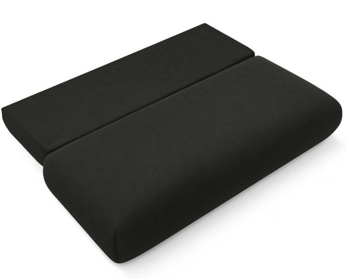 SOFA Schwarz OTO Ausziehbar Mit Bonnellfederung - Schwarz, Textil (206/90/92cm) - Sepro Meble