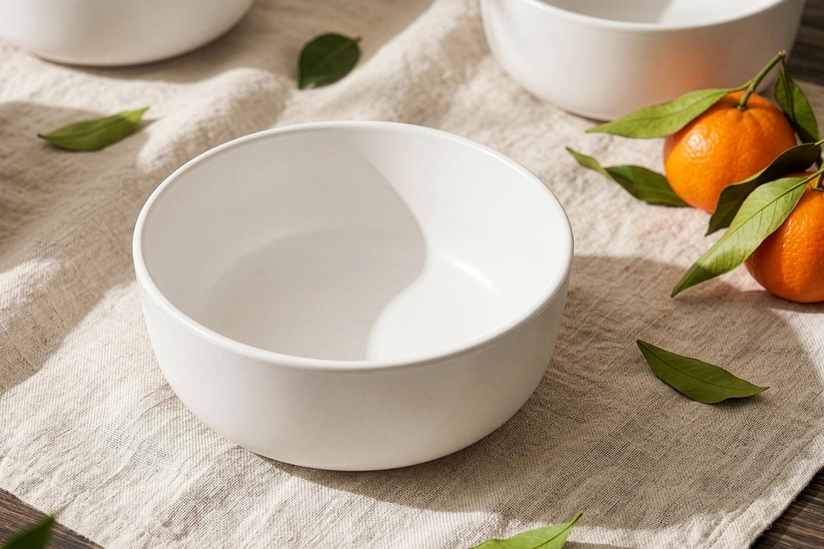 SCHÜSSEL-SET VICTO 6 Personen 6-tlg, matt - Weiß, Keramik - KONSIMO®