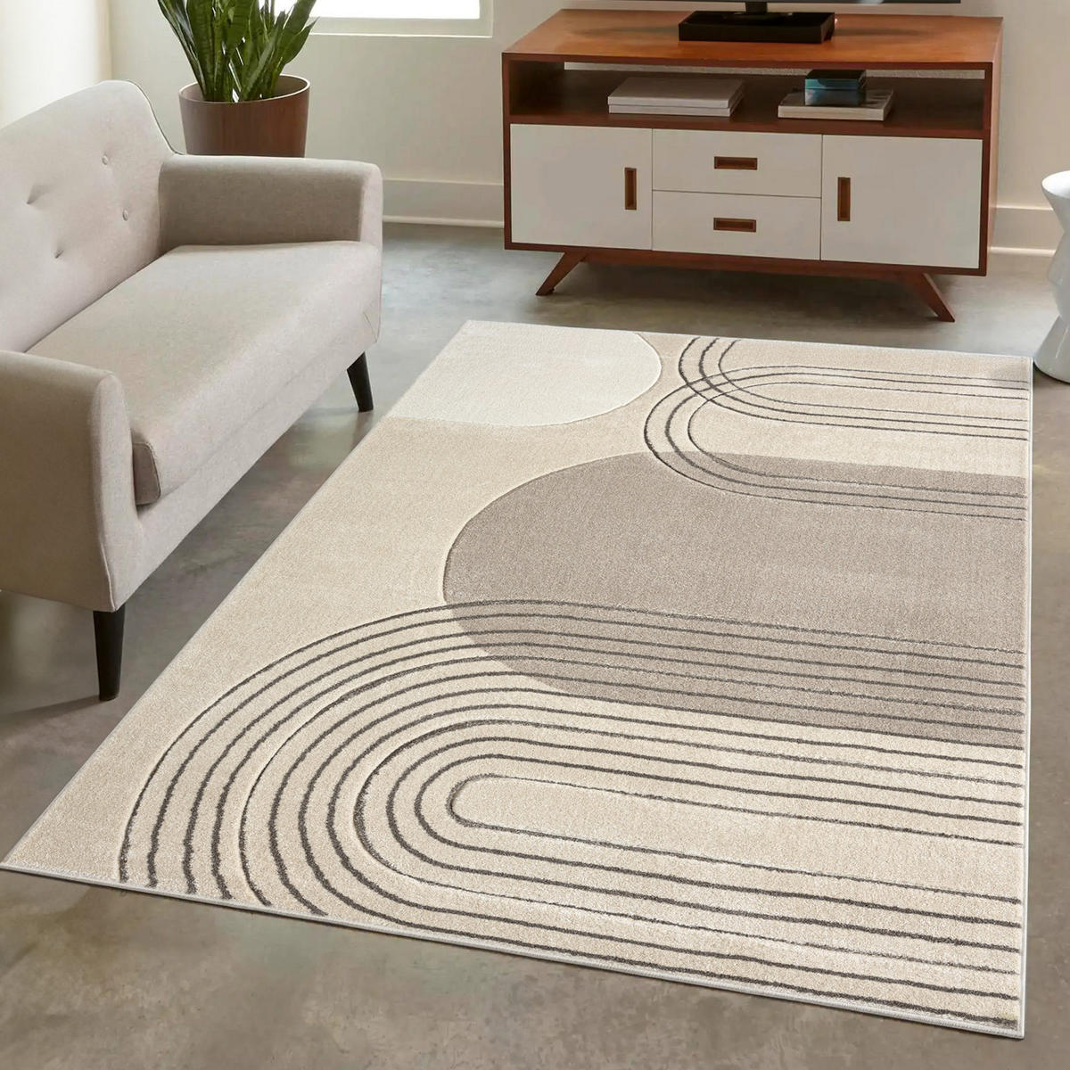 KURZFLOR-TEPPICH Bonito 7157 Braun 160x230 cm - Braun, Textil (160/230cm) - carpet city