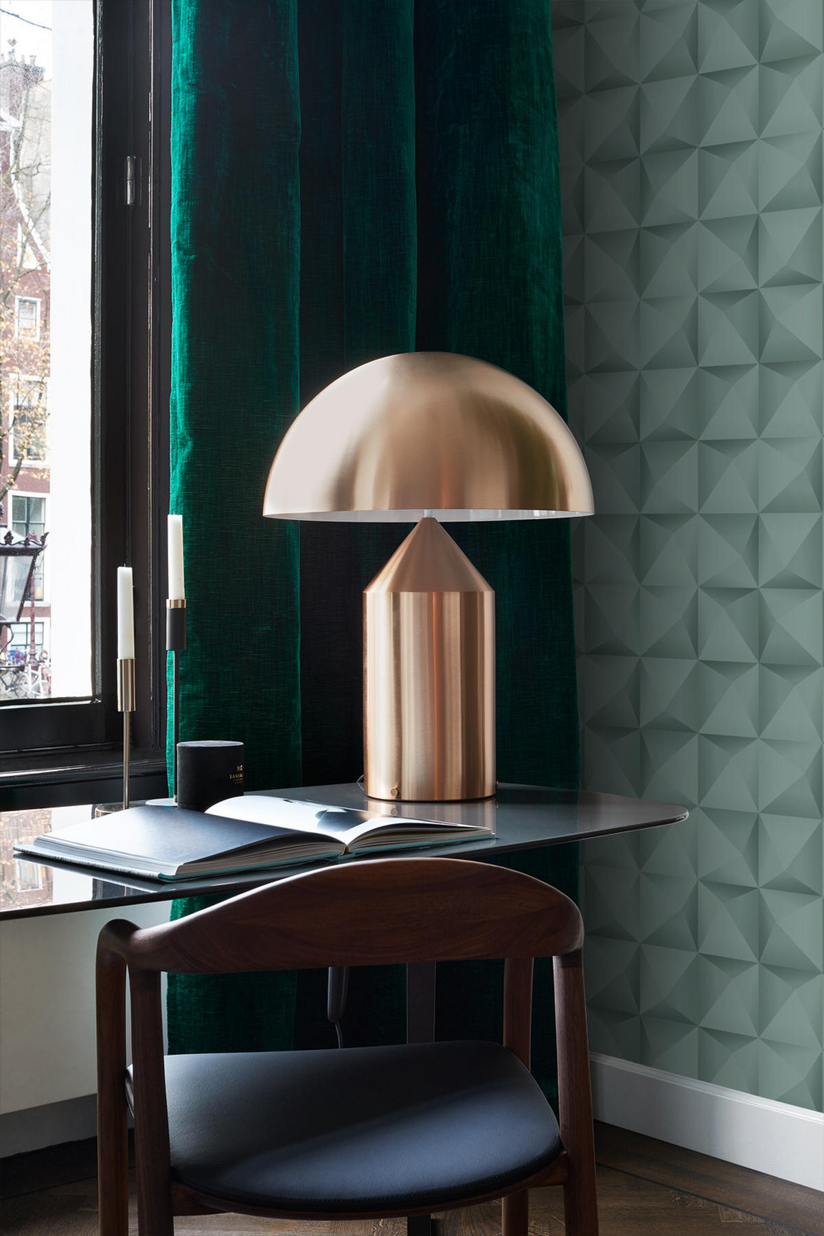 TAPETE 3D Muster 50 x 900 cm - Blau, Papier (50/900cm) - Origin Wallcoverings