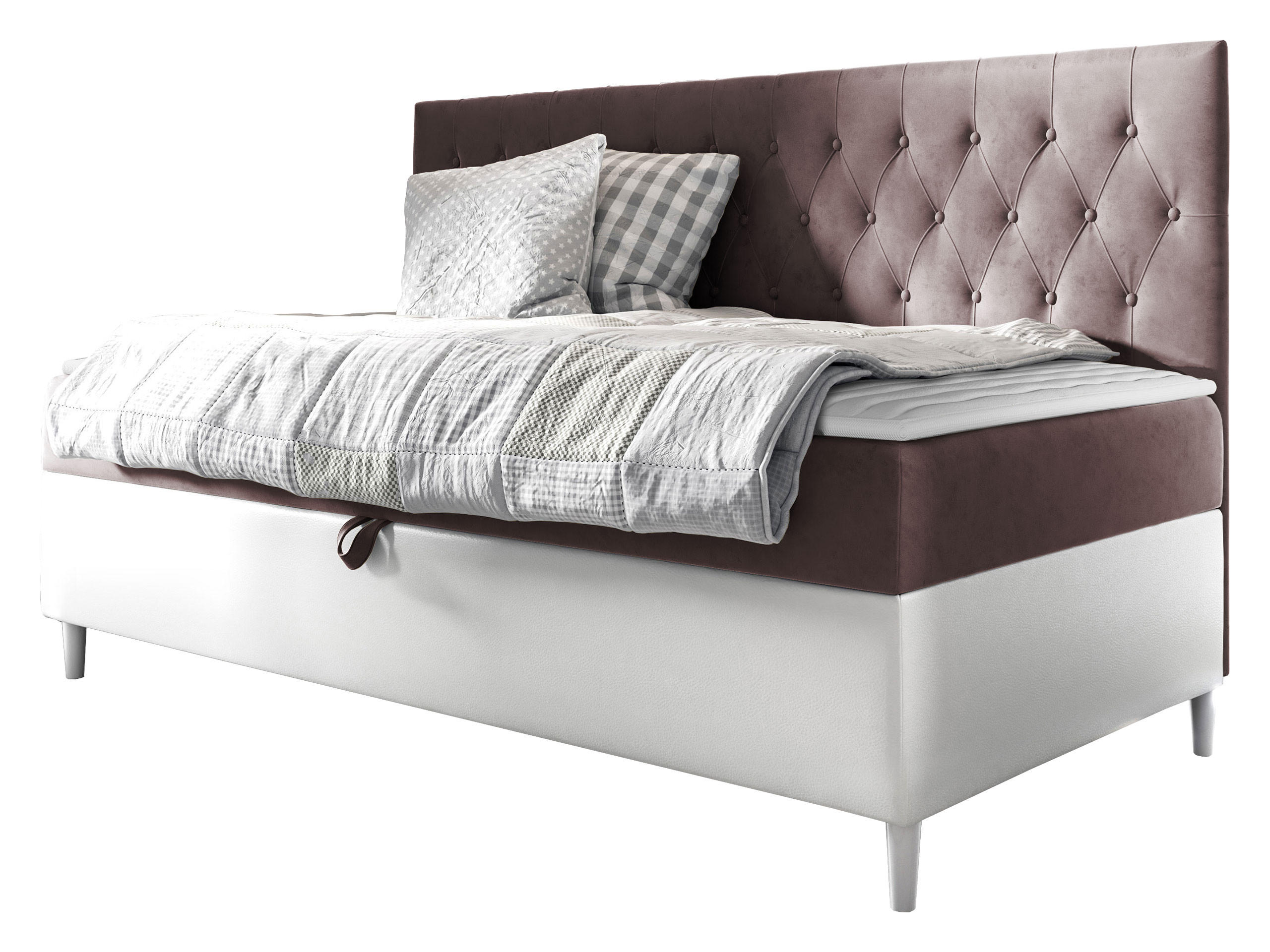 BOXBETT Filip Junior 2 - Weiß/Rosa, Holz (100/200cm) - MIRJAN24