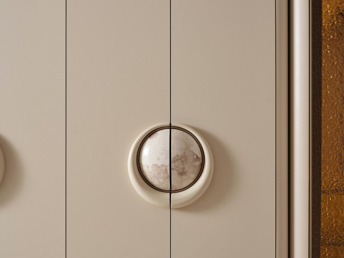 KLEIDERSCHRANK Sebastian 6 trg. - Beige, Holzwerkstoff (271/230/65cm)