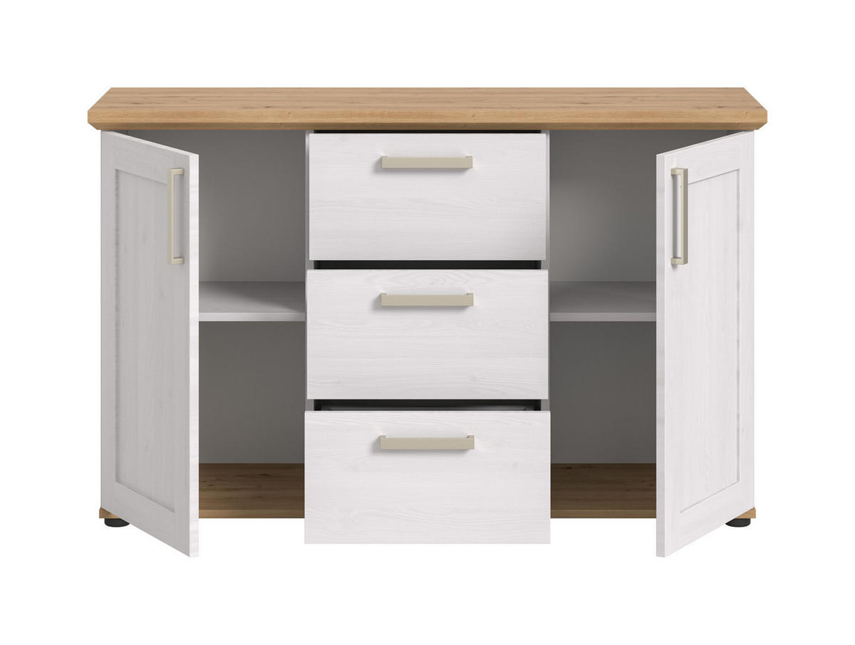 SIDEBOARD VERONA (B/H/T: ca. 129/80/40 cm) in Sibiu Lärche Nachbildung/Sibiu Lärche Nachbildung - Lärchefarben, Holzwerkstoff (129/80/40cm)