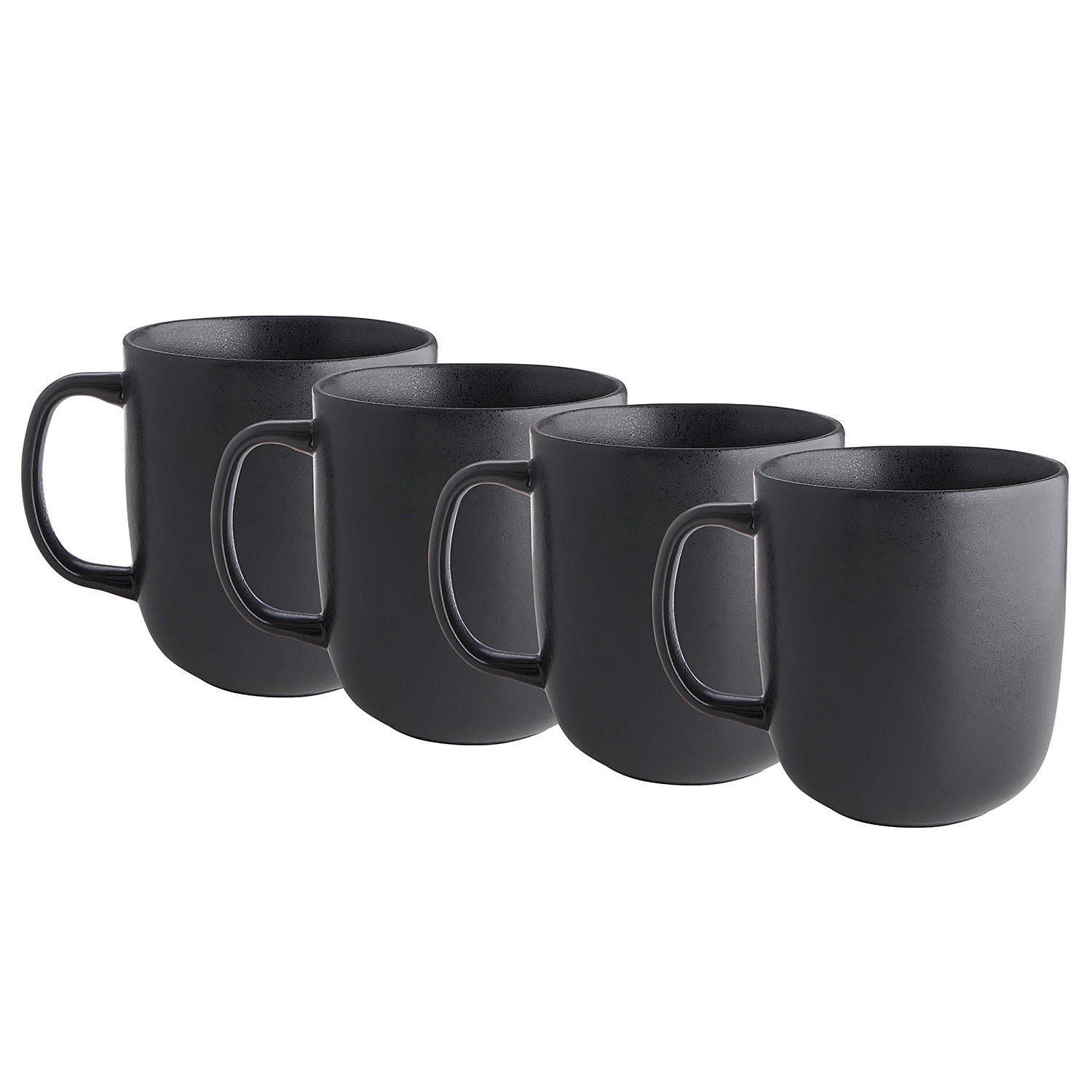 TASSE (4er Set) Casa Nova - Schwarz, Keramik (0.4L) - BUTLERS