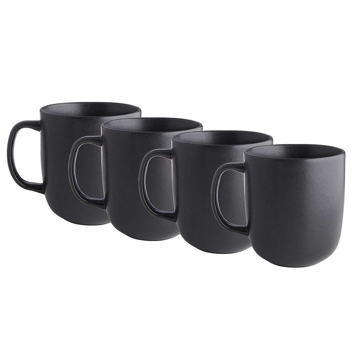 TASSE (4er Set) Casa Nova - Schwarz, Keramik (0.4L) - BUTLERS
