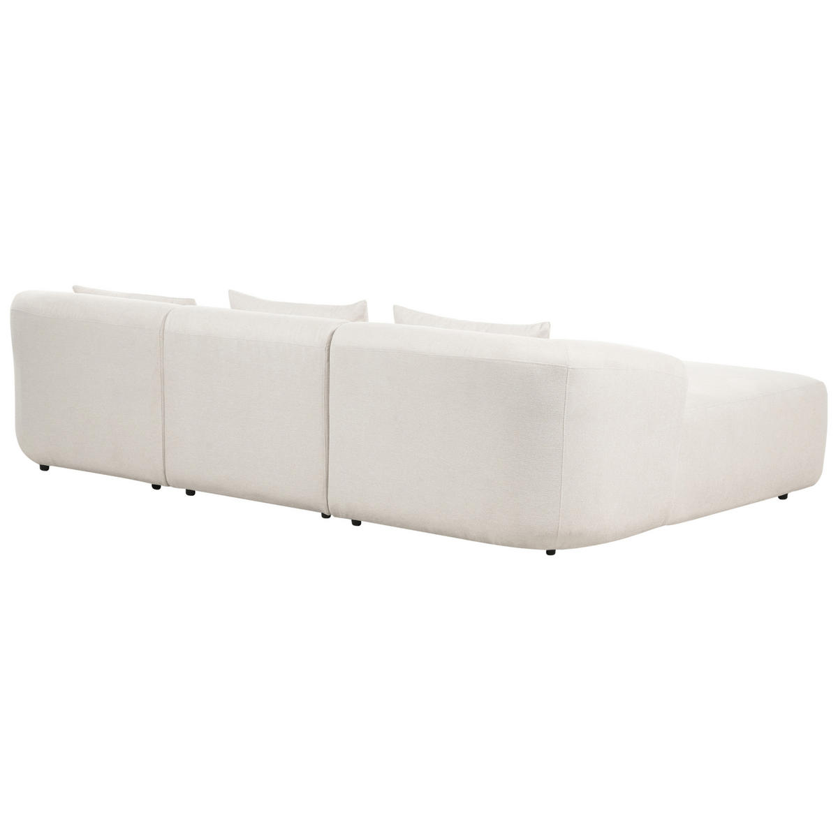 3-SITZER-ECKSOFA Stoff beige linksseitig Svansele - Beige, Textil (278/174cm) - Beliani