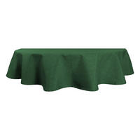TISCHDECKE Leinenoptik 135/180 cm oval Dunkelgrün - Dunkelgrün, Textil (135/180cm) - TiborTex