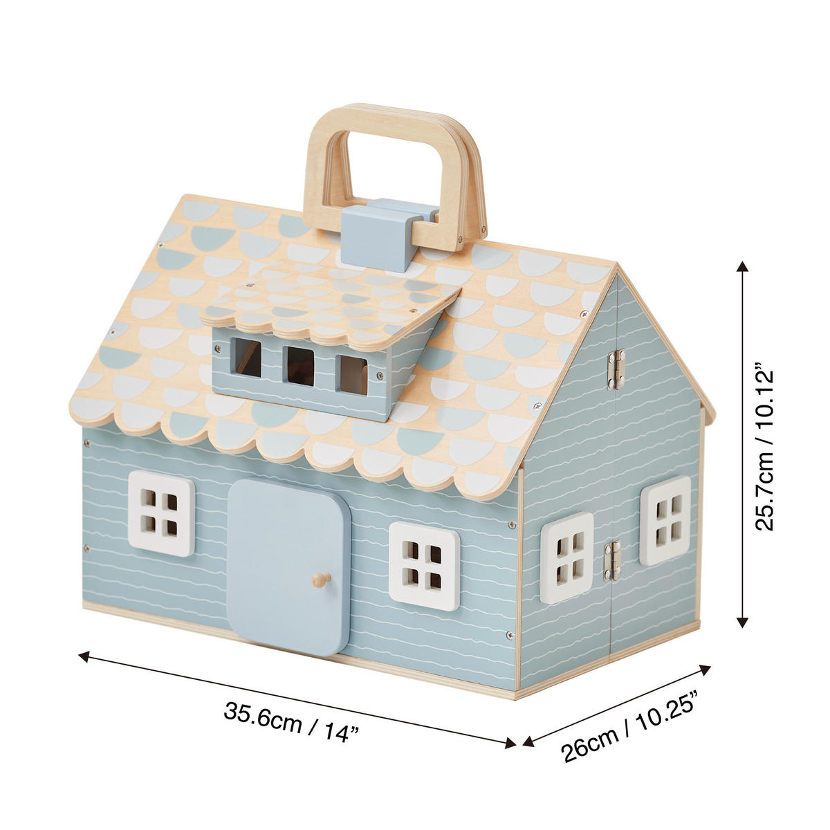 PUPPENHAUS Holz, 26cm, Mehrfarbig - Multicolor, Holzwerkstoff (26/26/36cm) - Teamson Kids