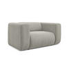 SESSEL Chenille Stoff Beige - Beige/Schwarz, Kunststoff/Textil (137/70/89cm) - Makamii