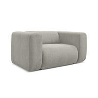 SESSEL Chenille Stoff Beige - Beige/Schwarz, Kunststoff/Textil (137/70/89cm) - Makamii