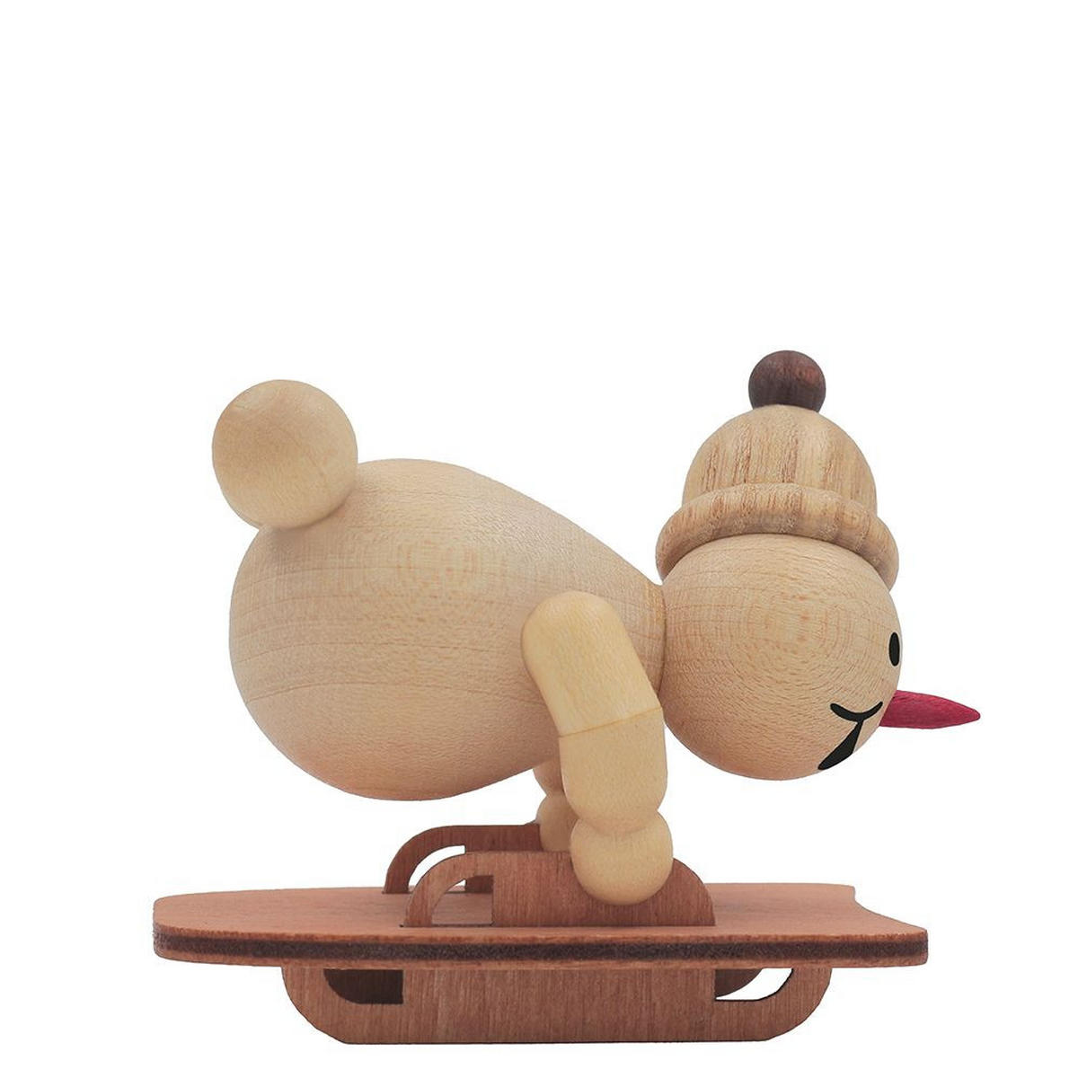 HOLZFIGUR Schneemann Junior Skeleton mit Mütze 5 cm - Multicolor, Holz (7/6/0.1cm)