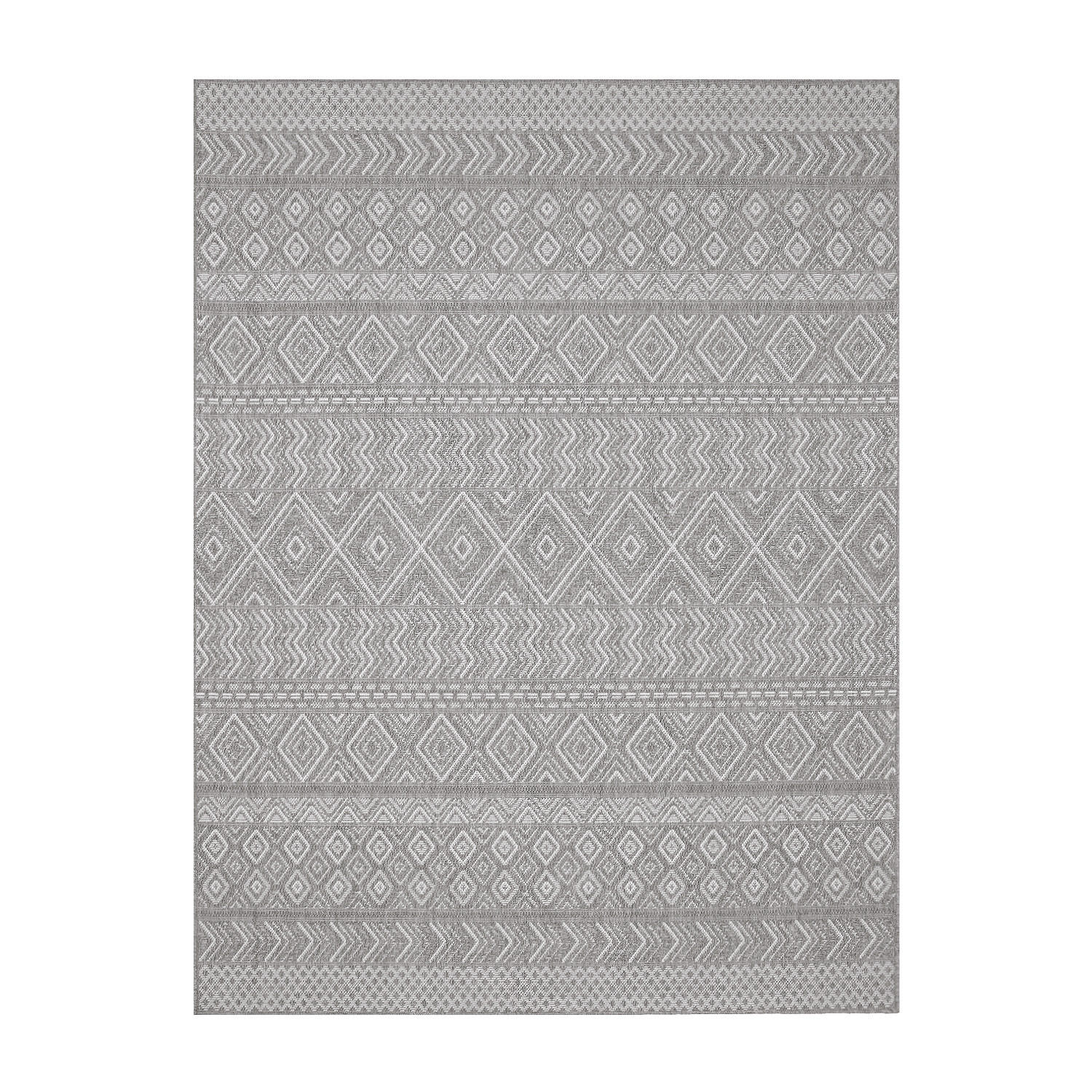 OUTDOORTEPPICH Grau-Dunkelgrau 80 x 250 cm - Dunkelgrau, Kunststoff (80/250cm) - TT Home