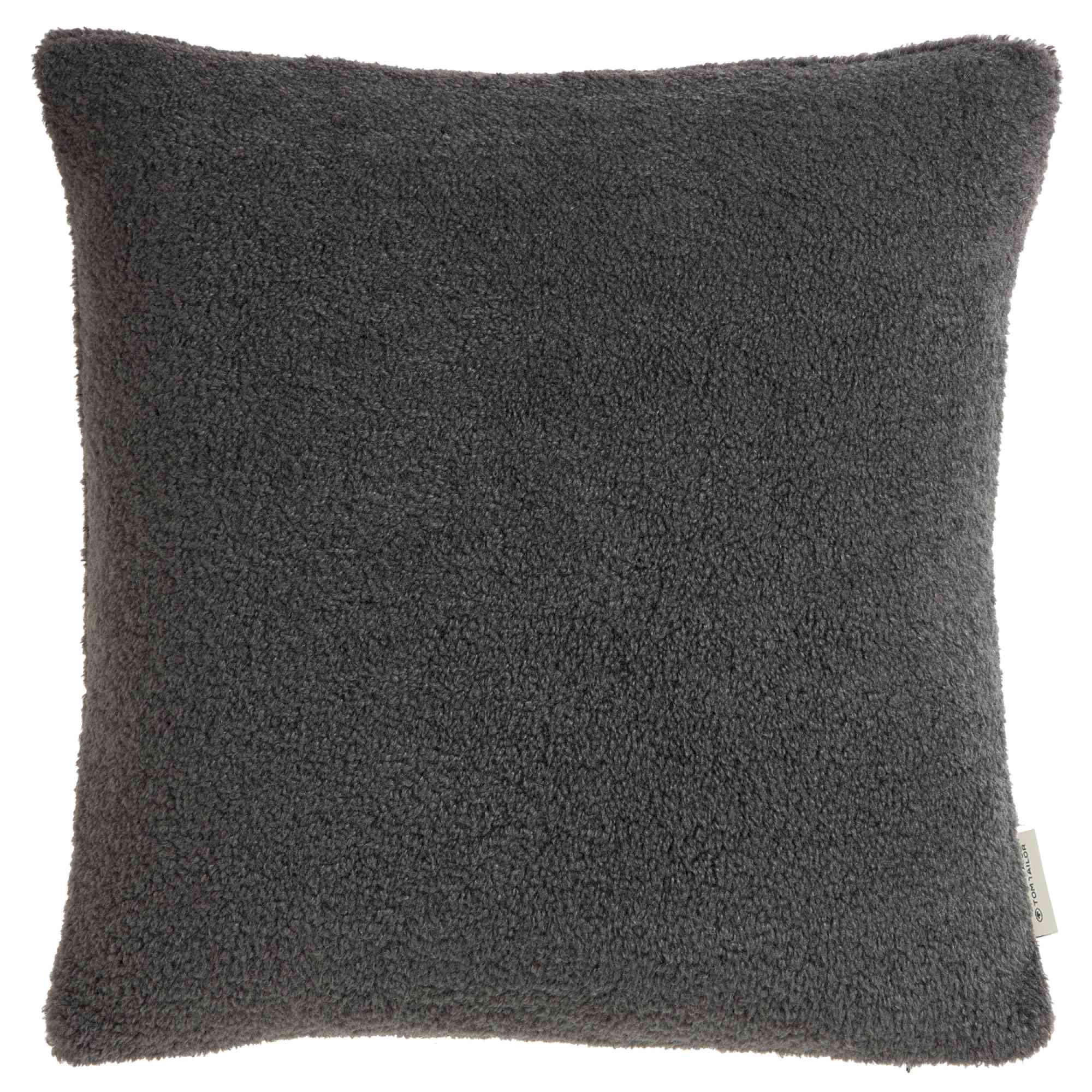 ZIERKISSENHÜLLE TEDDY - Grau, Textil (45/45cm) - Tom Tailor