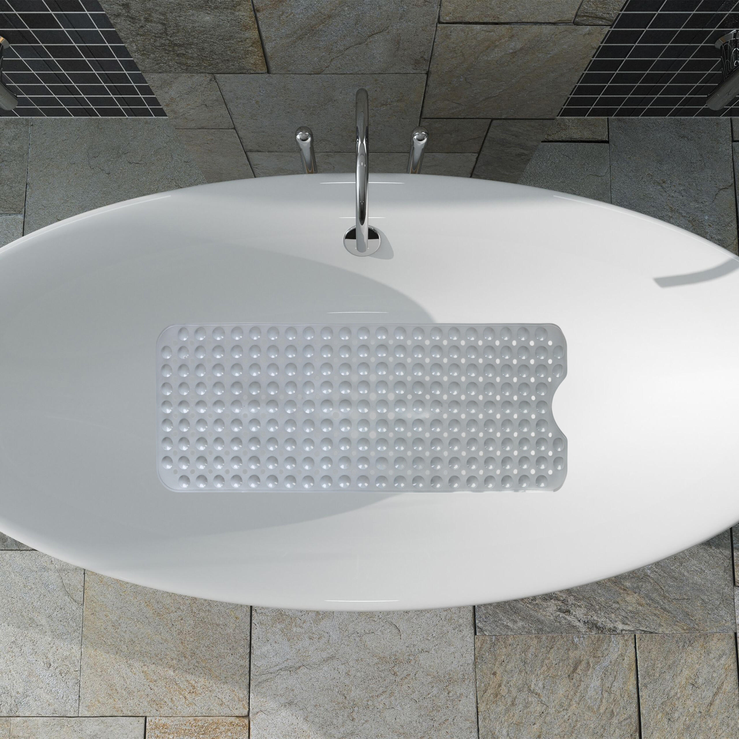 BADEWANNENMATTE - Grau, Kunststoff (97/39cm) - Relaxdays