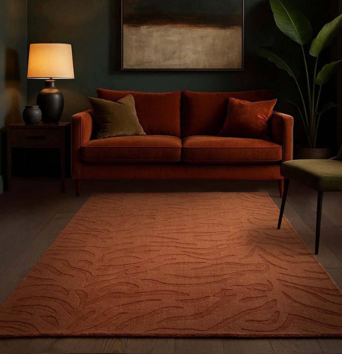 TEPPICH modern Flachgewebe MILL Orange 160 x 230 cm - Orange, Naturmaterialien (160/230cm) - Novatrend