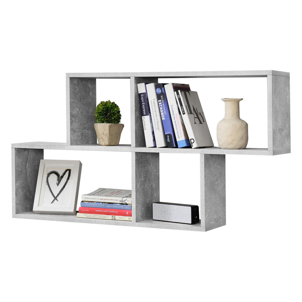 WANDREGAL Bryne - Grau, Holzwerkstoff (100/53/19.5cm) - [en.casa]