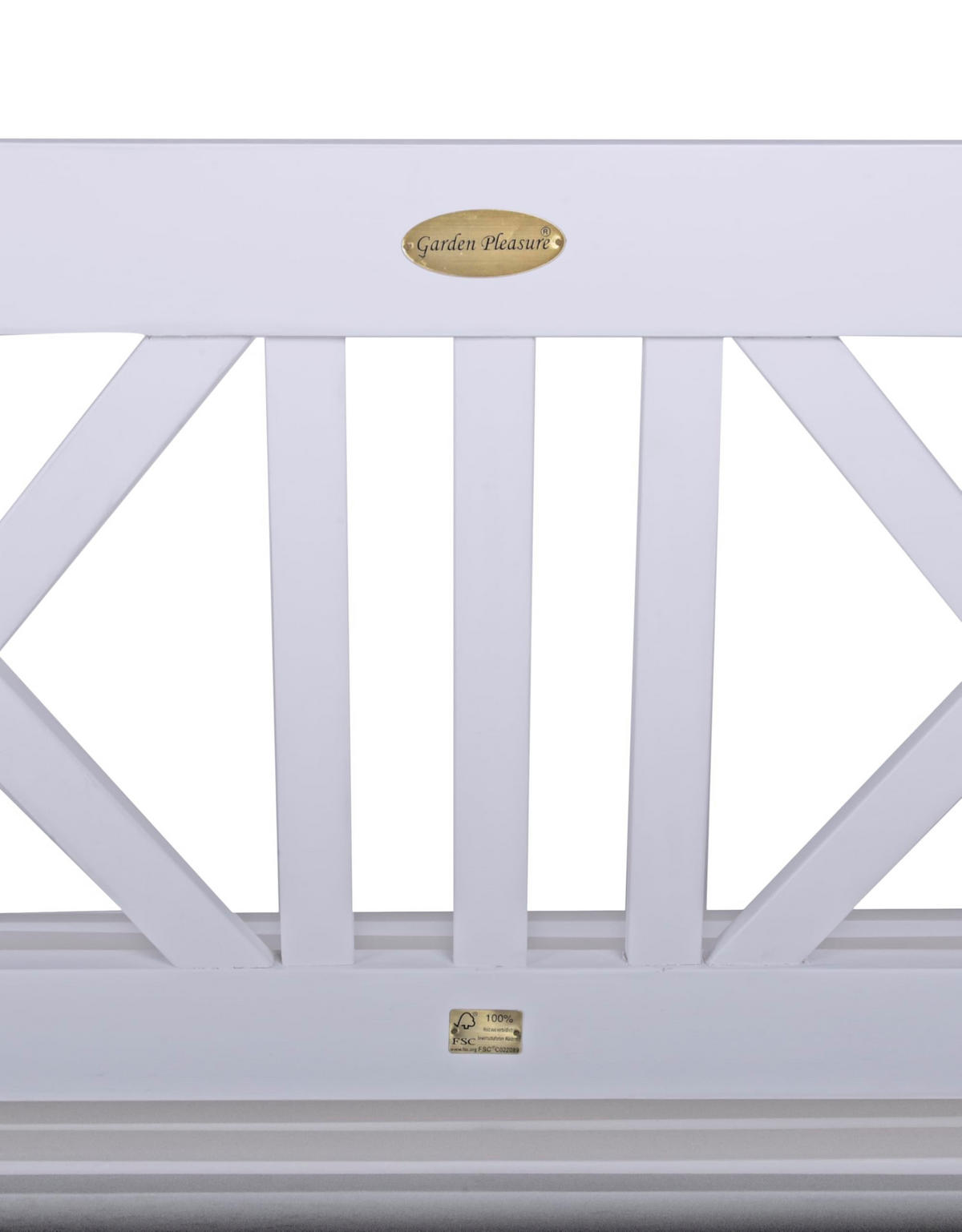 GARTENBANK Nice 2-Sitzer Terrassenbank - Weiß, Holz (120/89/59cm) - DELUKE