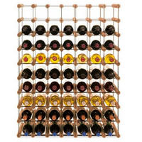 WEINREGAL Vinotega Mod Metal 92,5x72,5x24,5 cm 7x9 Flaschen Massives Kiefernholz Braun Geölt - Braun, Holz (72.5/92.5/24.5cm) - PROREGAL