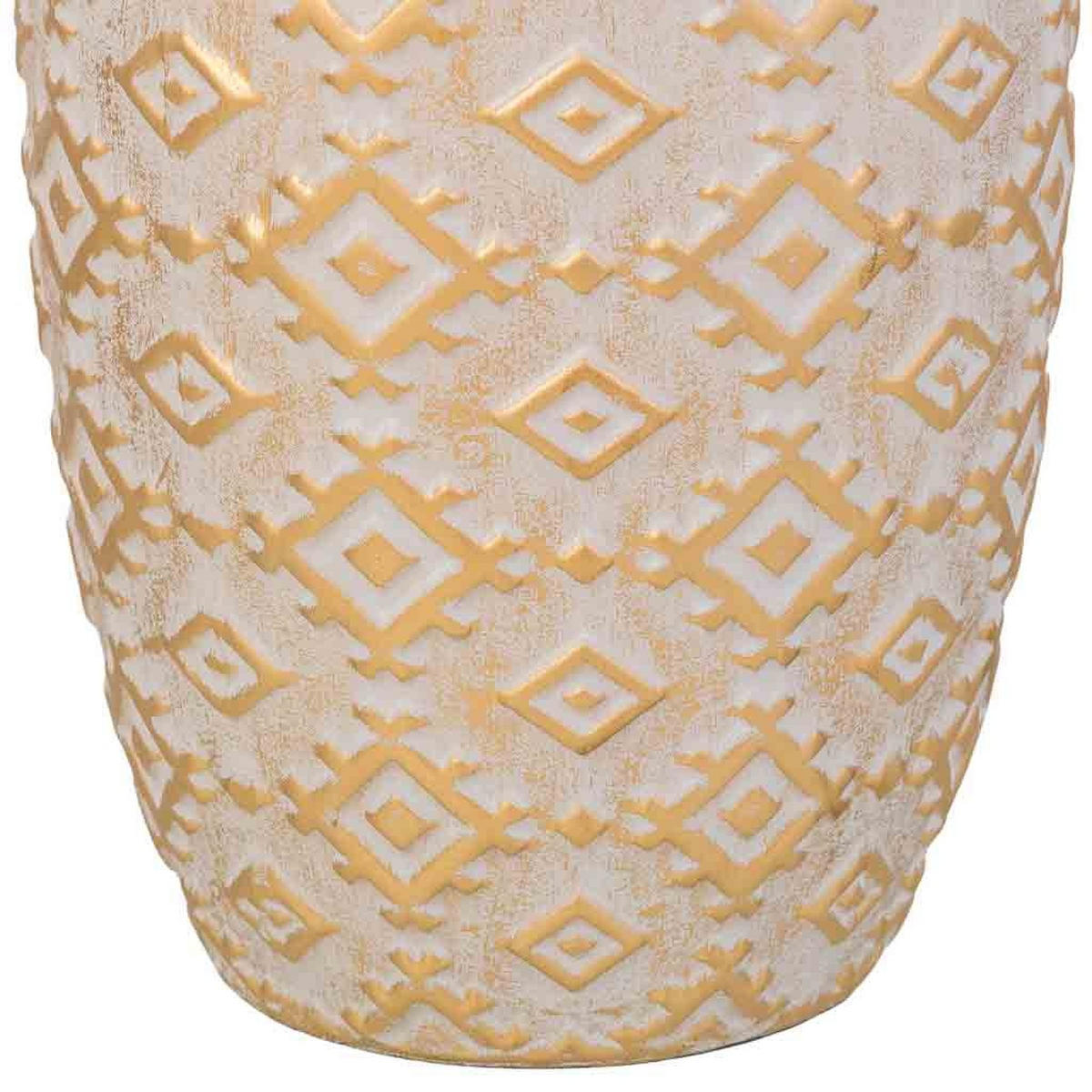 VASE aus Keramik, golden, 15x34cm - Goldfarben, Keramik (34cm) - Wanderlust