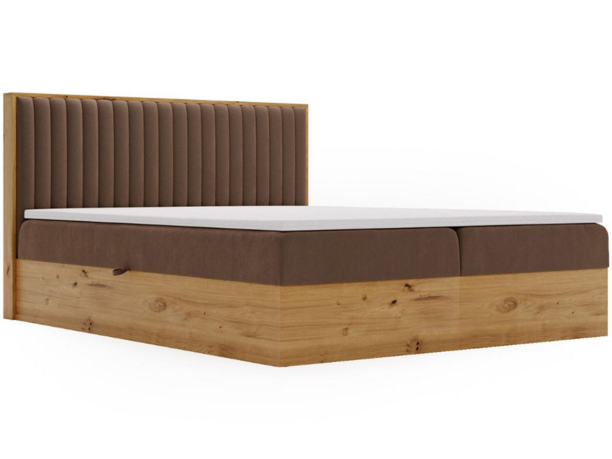 BOXBETT Forest 160x200 Braun - Braun, Holz/Textil (160/200cm) - Graingold