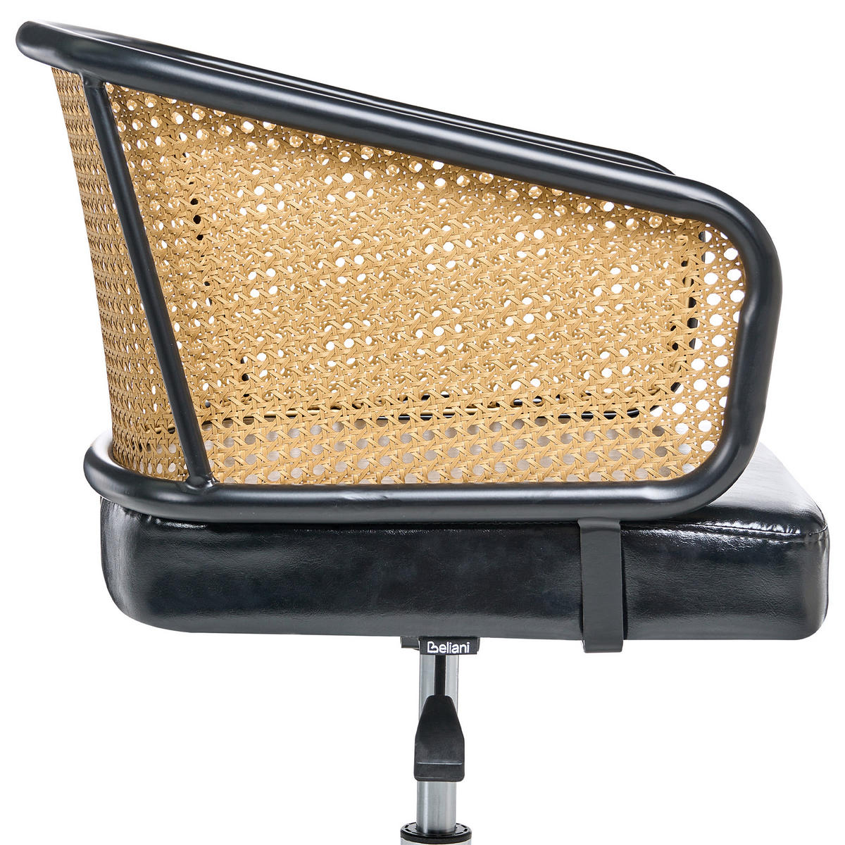 SCHREIBTISCHSTUHL Schwarz Tucson - Silberfarben/Schwarz, Kunststoff (50/75/50cm) - Beliani