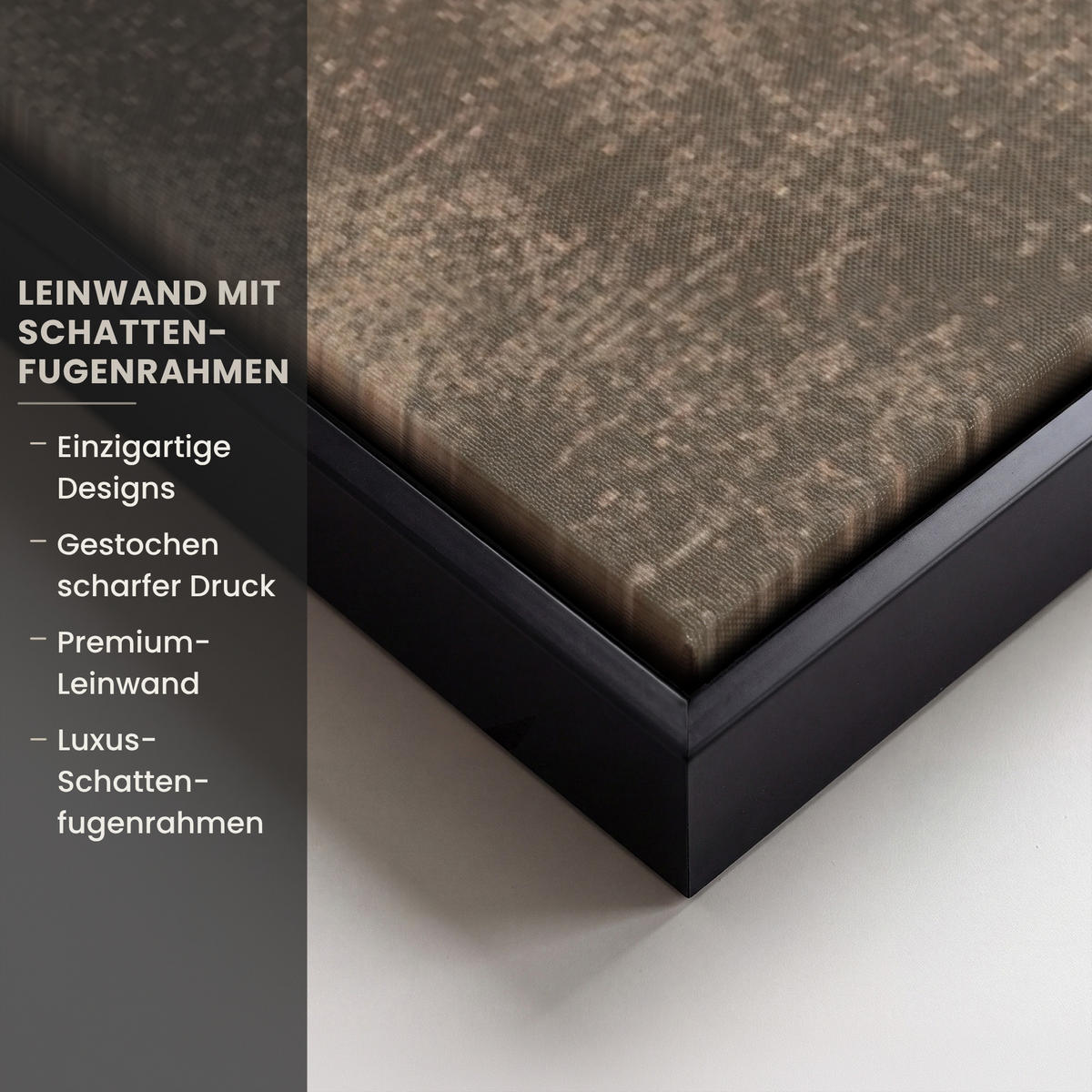 LEINWAND Bilder mit Rahmen - Farbe - Braun - Japandi - 100x150 - Kupferfarben, Textil (100/150cm) - MuchoWow