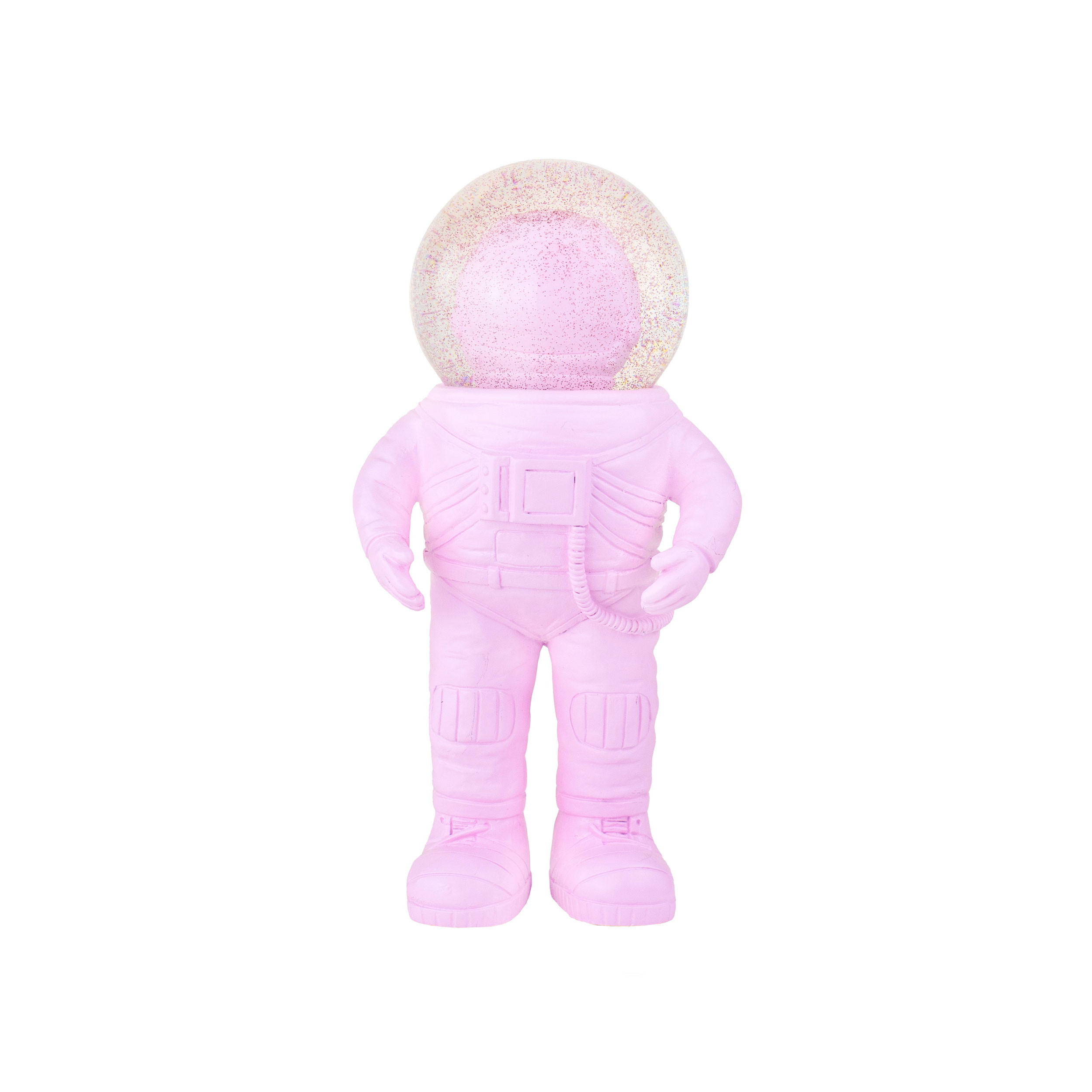 SCHNEEKUGEL Summerglobe The Astronauts Medium, Glas / Polyresin, Pink, 18 cm - Pink, Glas (8/18/9cm) - Donkey Products