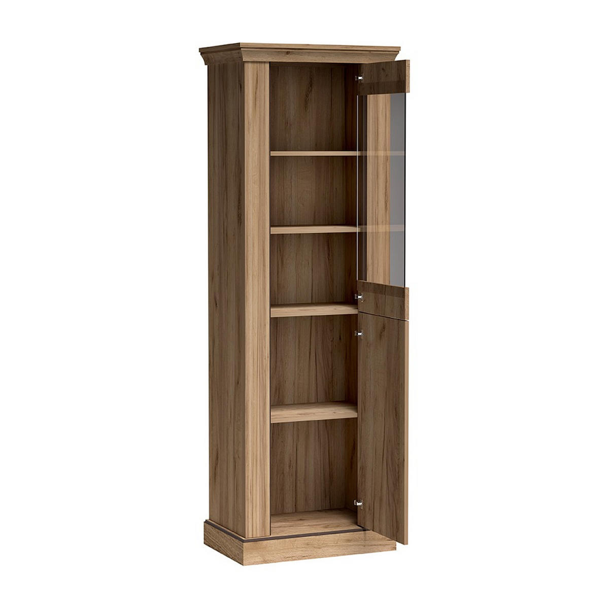 VITRINE Antica New AN-11 67 x 198 x 42 cm Kraft Gold - Wildeiche, Holzwerkstoff/Metall (67/198/42cm) - Koseto