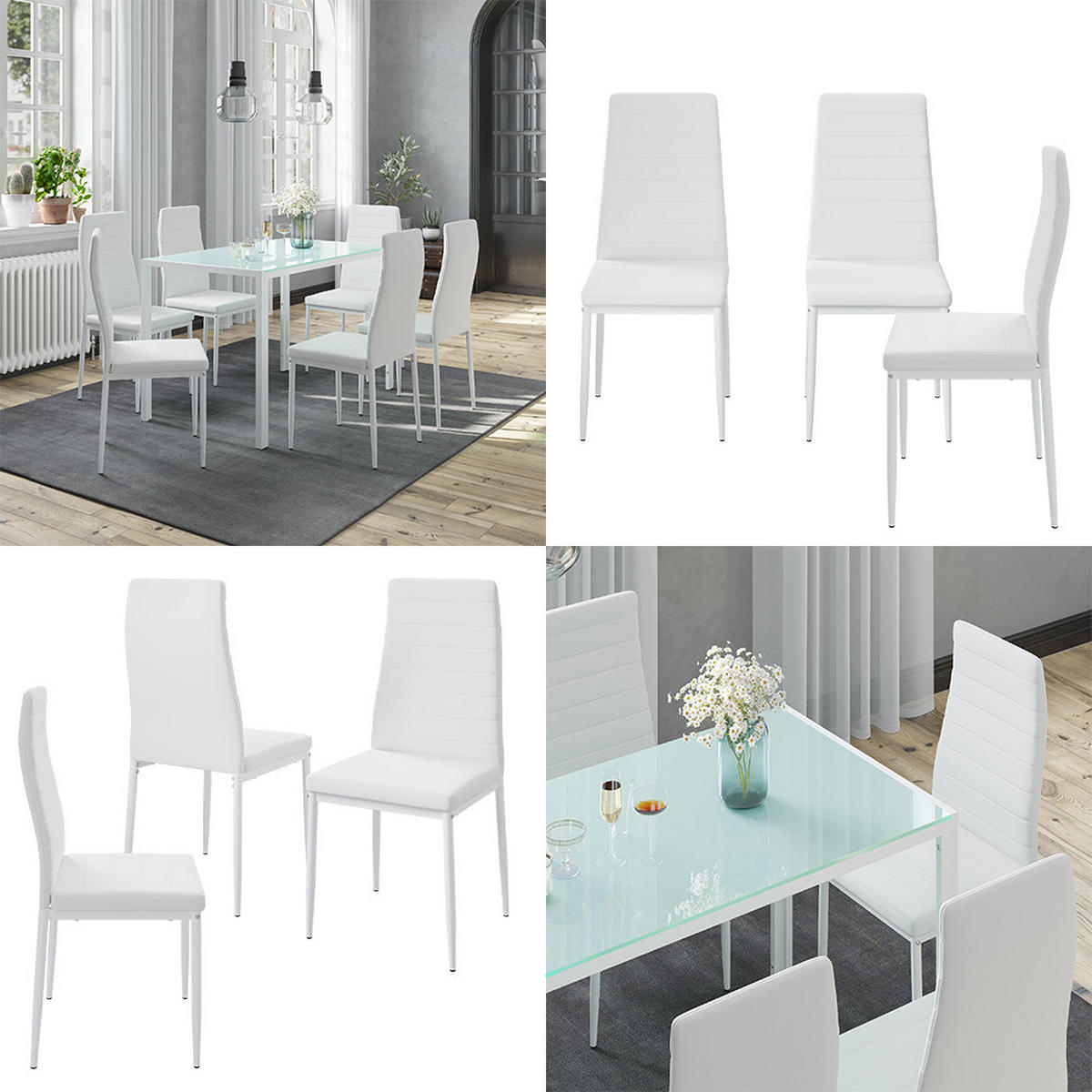 ŽIDLE JÍDELNY Grand Bílá - bílá, plast (42.5/96/48cm) - Vicco