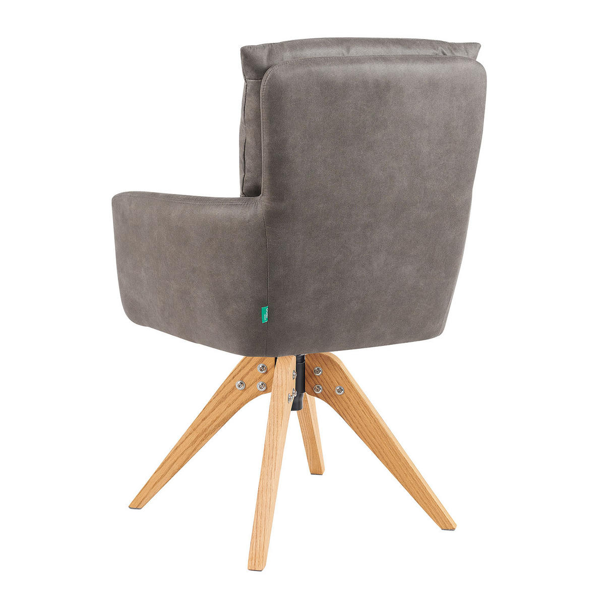 ARMLEHNSTUHL Mika-Juna - Honigeiche/Taupe, Eichenholz/Holz (59/94/66cm) - DUBI Möbel