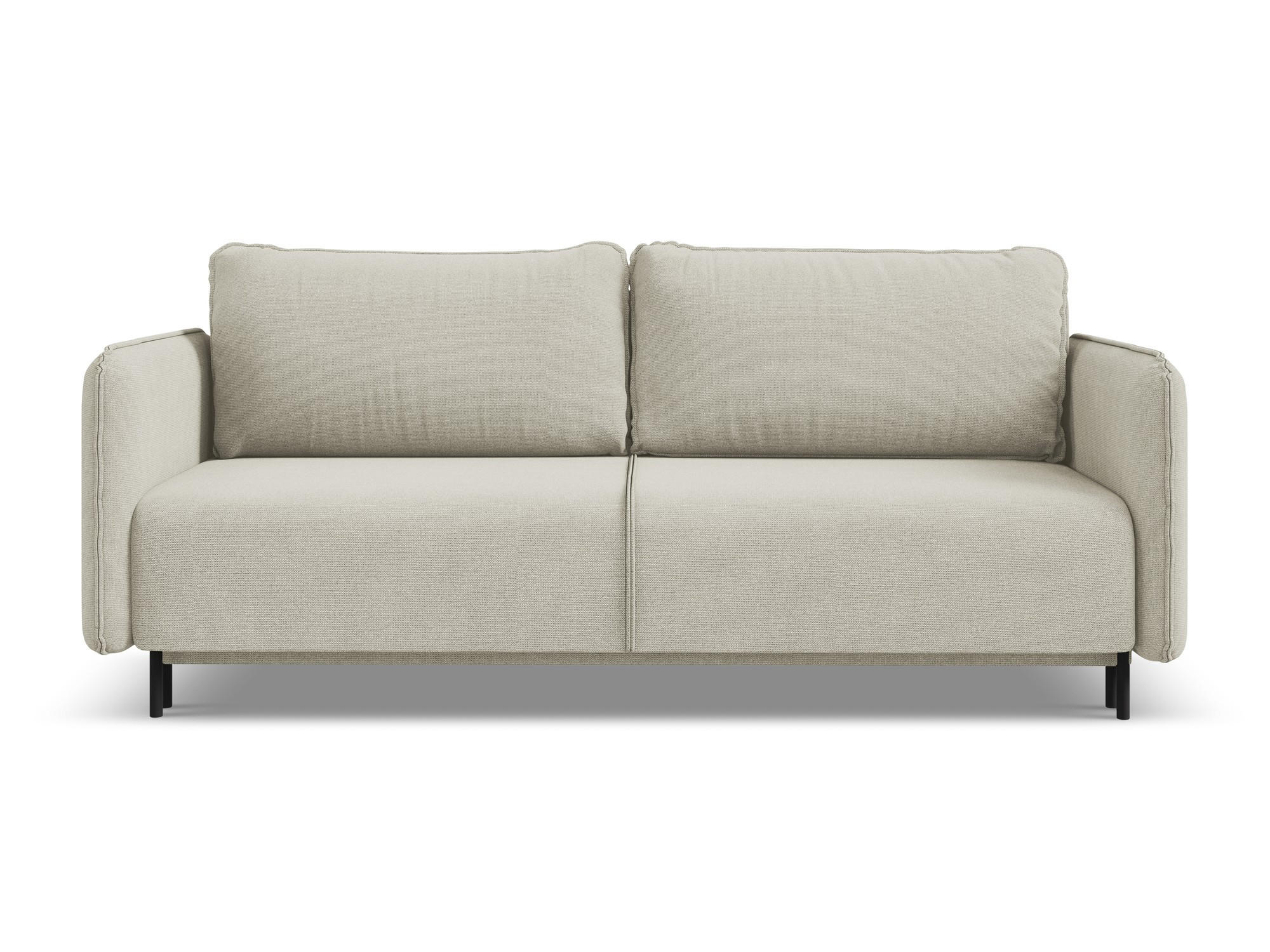 3-SITZER SOFA mit Schlaffunktion Strukturstoff Stoff Beige - Beige/Creme, Holz/Textil (226/90/92cm) - Makamii