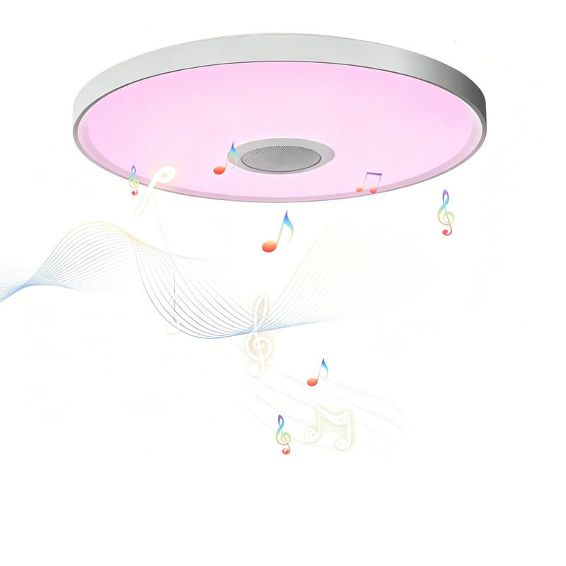 LED-DECKENLEUCHTE Rund 46 cm RGB Lichtsystem Fernbedienung - Weiß, Kunststoff (46/46/4cm) - Coonoor