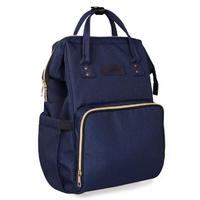 WICKELTASCHE Siena dunkelblau Wickelunterlage, Thermo-Flaschenfächer, wasserabweisende Tasche - Blau, Textil (21/42/27cm) - Kikka boo
