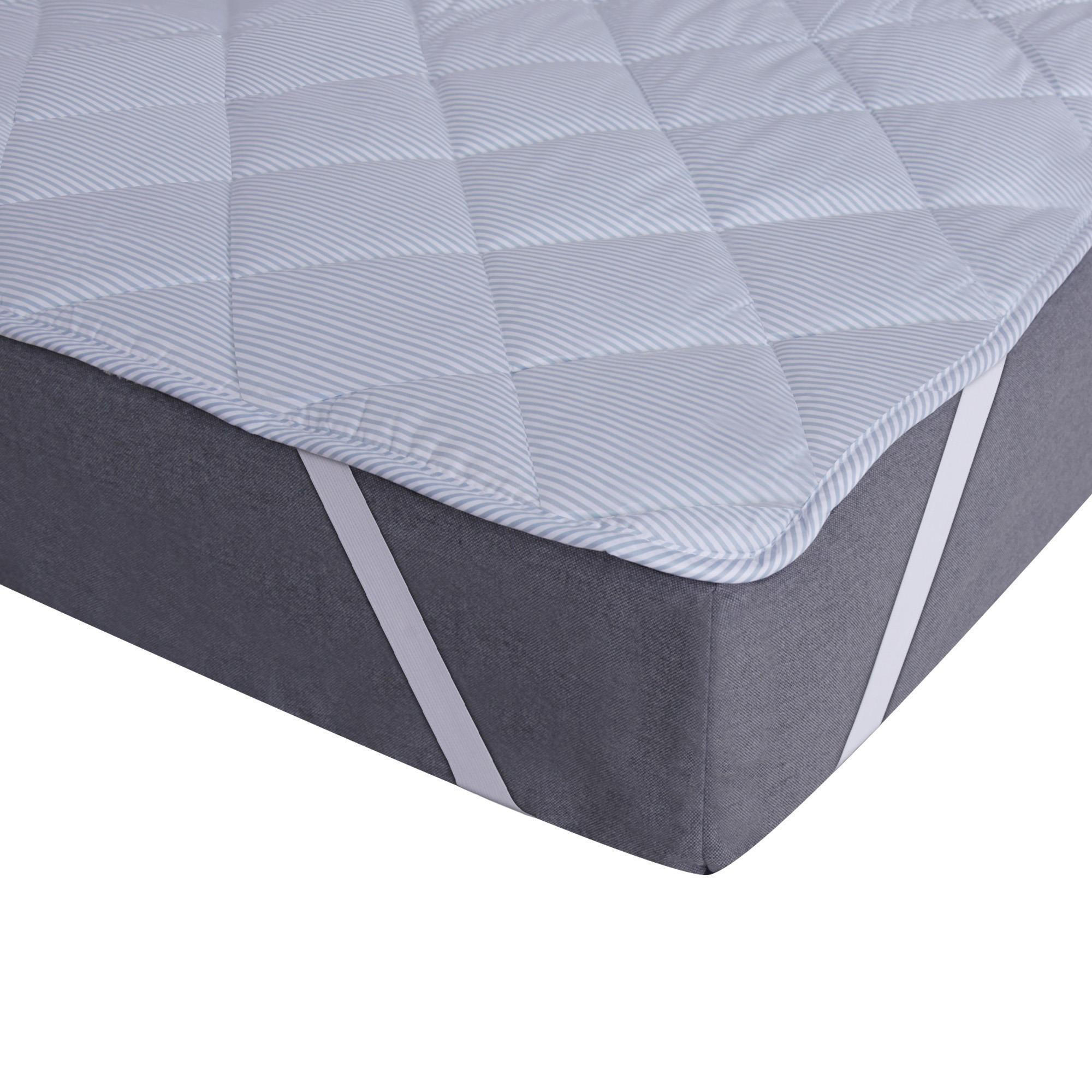 MATRATZENAUFLAGE mit Sommer - u. Winterseite - 180x200cm - Weiß, Textil (180/200cm) - Bestlivings