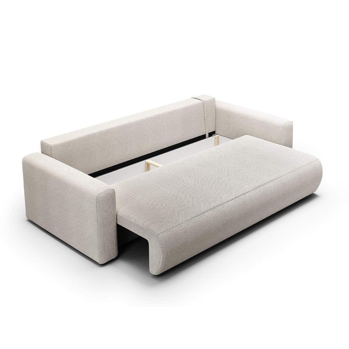 SOFA Evy 3 Sitzplätze Hellgrau - Grau, Holz (238/82/105cm) - Petits-meubles