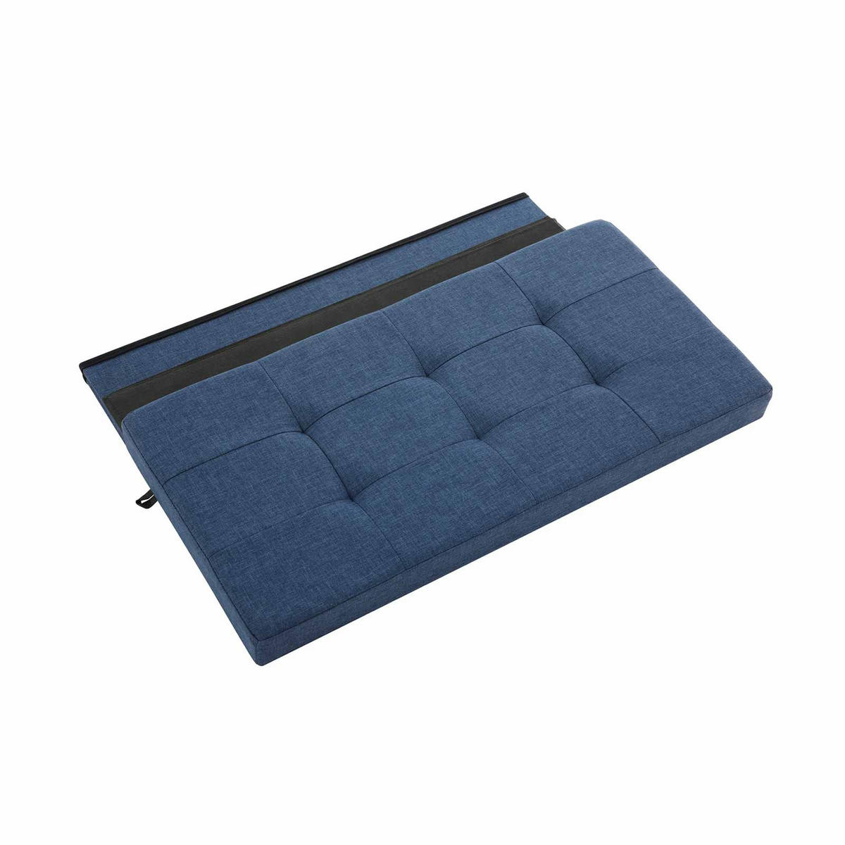 SITZTRUHE SITZBANK INDUSTRIE-DESIGN - Blau, Holzwerkstoff (38/38/76cm) - Hansiro