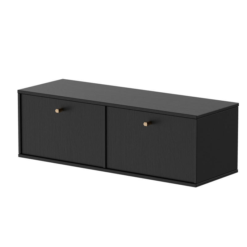 Idohome Tv-Lowboard Schwarz 121x35x40.5 cm