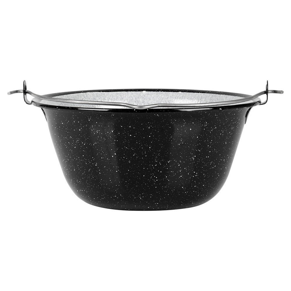 HÄNGEKESSEL ungarisch Emaille 7,5 l Schwarz - Schwarz, Metall (33/14.5/38.5cm) - Orion 