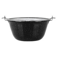 HÄNGEKESSEL ungarisch Emaille 7,5 l Schwarz - Schwarz, Metall (33/14.5/38.5cm) - Orion 