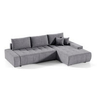 ECKSOFA Jonas 4 Sitzplätze Grau - Grau, Holzwerkstoff (265/185cm) - Petits-meubles