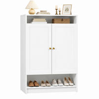 SCHUHSCHRANK mit verstellbaren Einlegeböden 73x34x109 cm Weiß - Weiß, Holz (34/109/73cm) - Beauniv
