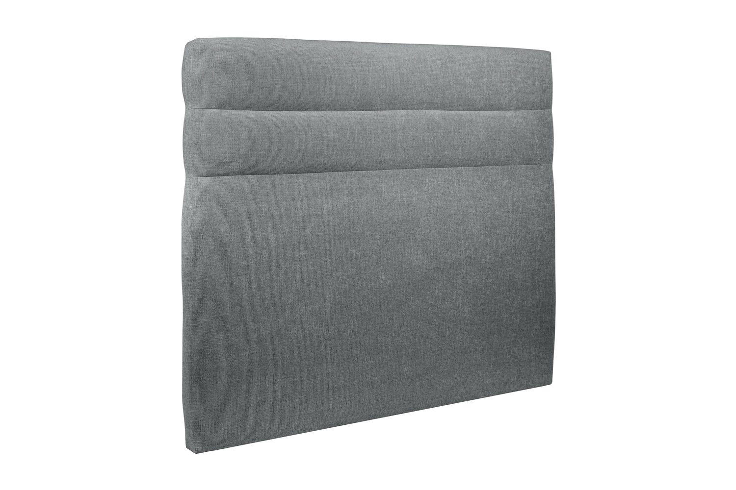 KOPFTEIL Modell Linien – Anthrazitgrauer Stoff 200 cm - Beige/Anthrazit, Holz (200/120/10cm) - Sommeil de Plomb