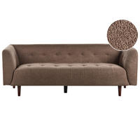 POHOVKA 3-místná Bouclé Hnědá Byske - hnědá, textil (200/73/78cm) - Beliani