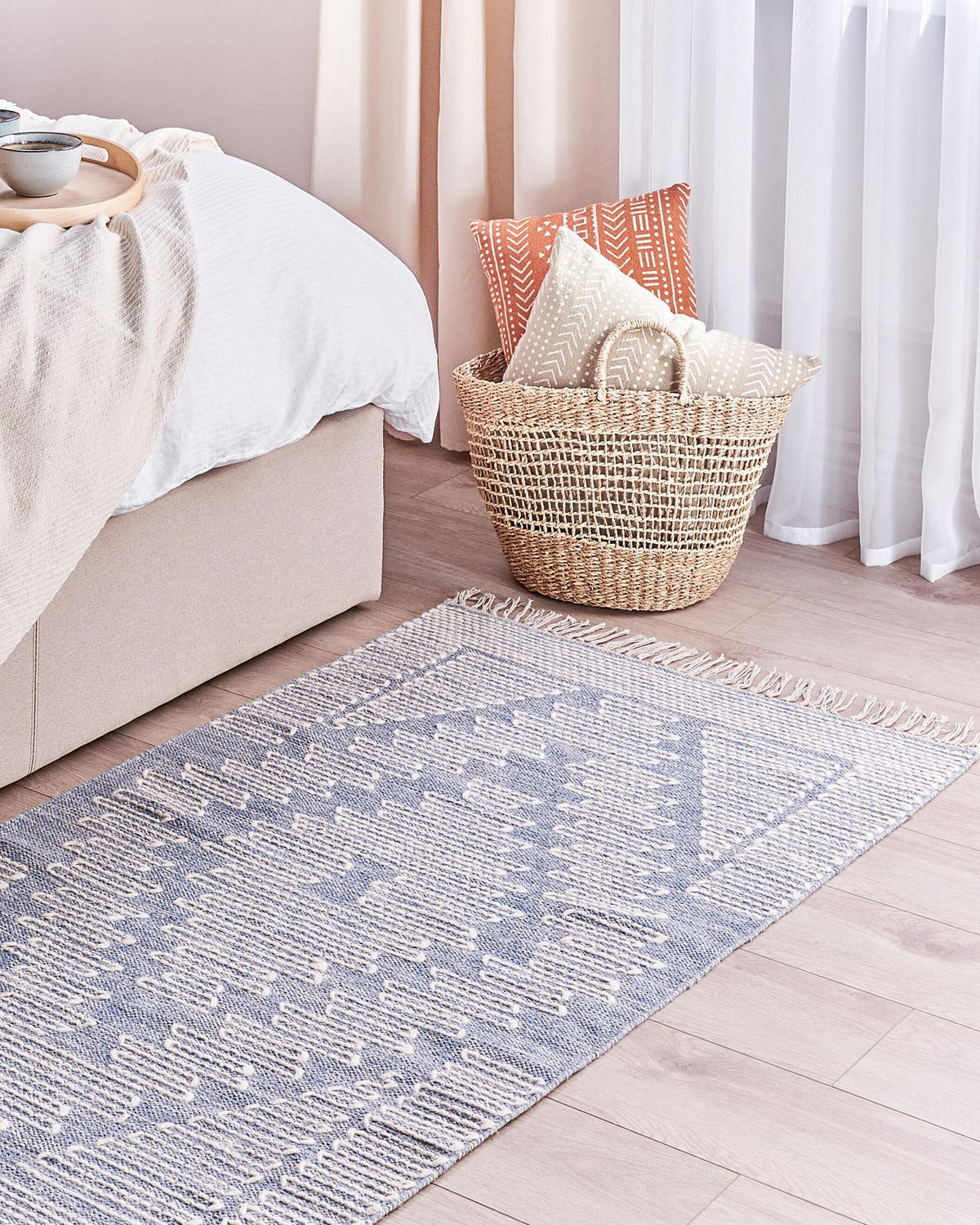 KURZFLOR-TEPPICH Ansar 150/80 cm - Blau, Textil (80/150cm) - Beliani