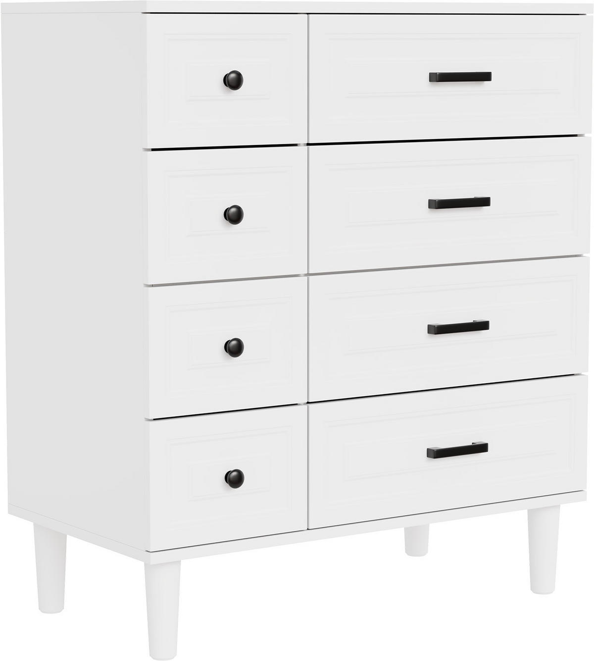 SCHUBLADENKOMMODE mit Füßen in 75/87/40cm-DG3 - Weiß, Holzwerkstoff/Metall (40/87/75cm) - HOMAVO