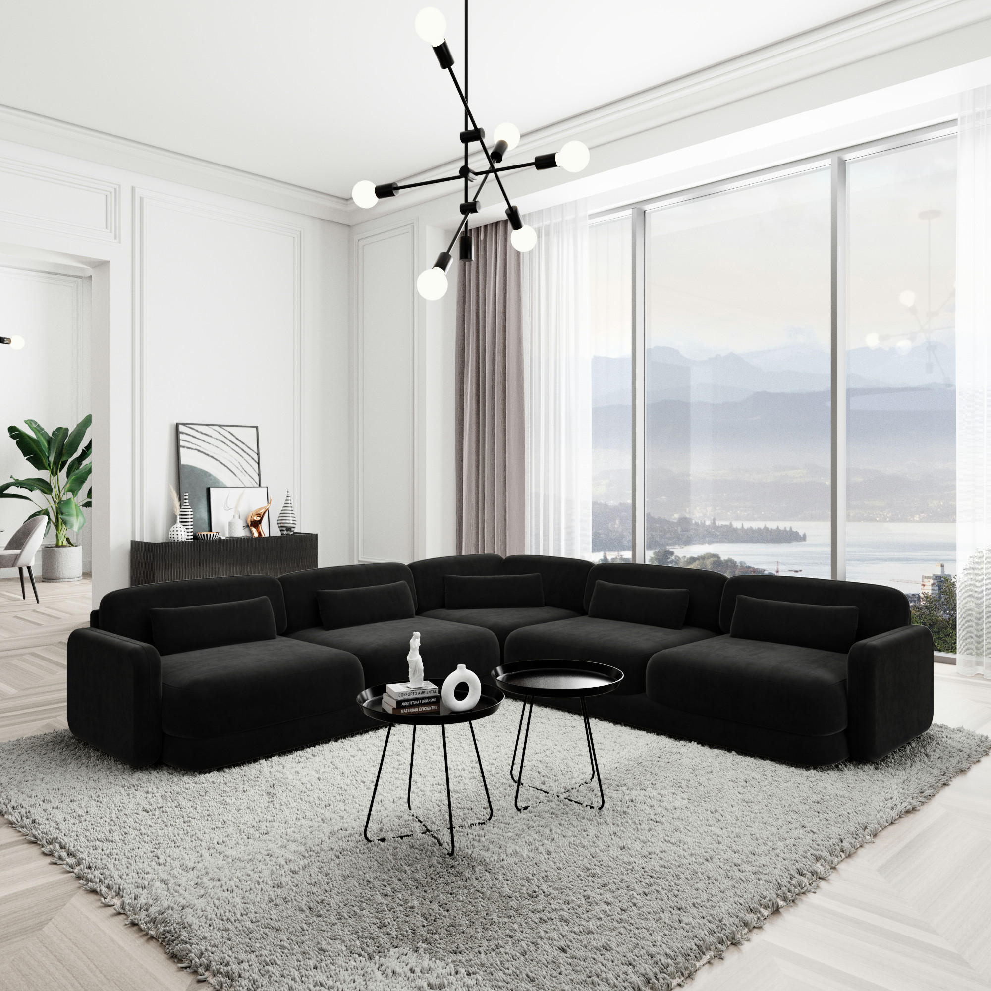 Thumbnail - Sofa Dreams Ecksofa, Schwarz, Textil, L-Form, 229x229 cm, Wohnzimmer, Sofas & Couches, Wohnlandschaften, Ecksofas