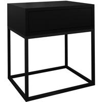NACHTSCHRANK Kay 45/50/35 schwarz - Schwarz, Holzwerkstoff/Metall (45/50/35cm) - Beautysofa