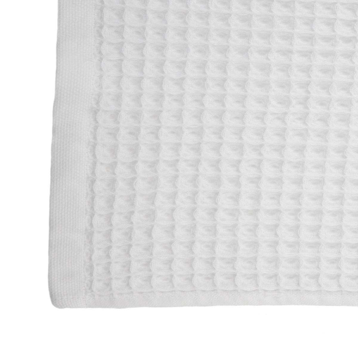 BADETUCH Vaffel weiß 50/90 cm - Weiß, Textil (50/90cm) - Homla