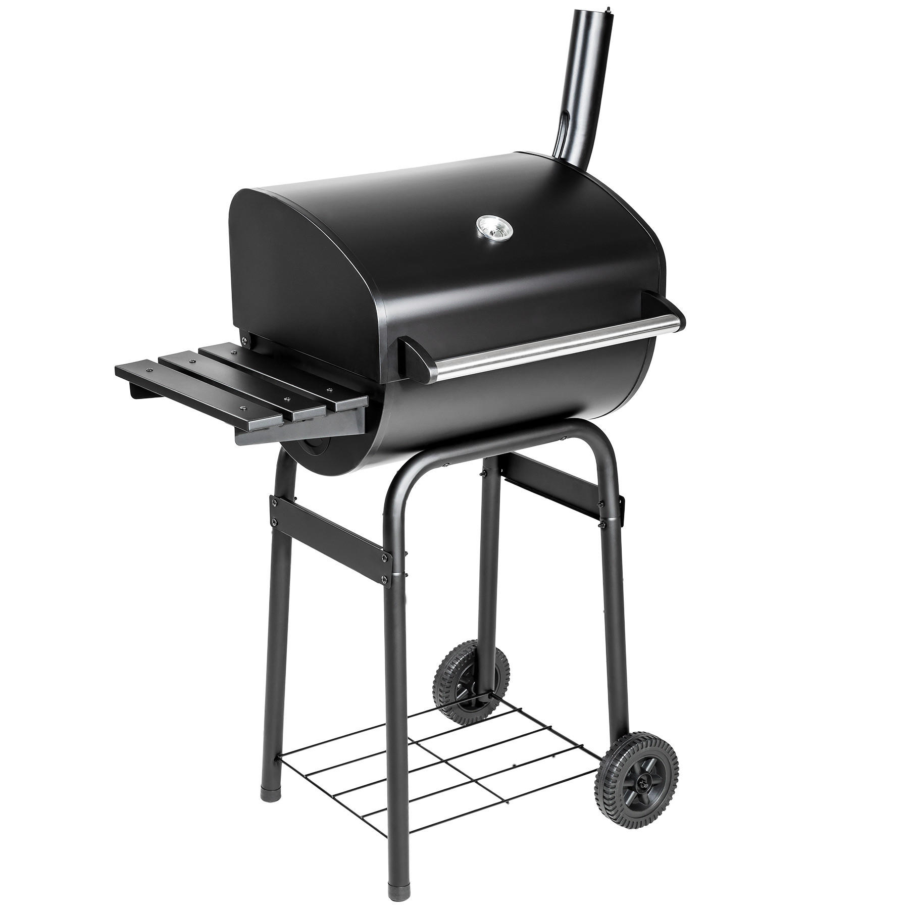 HOLZKOHLEGRILL ,85 x 48 x 123 cm,schwarz - Schwarz, Metall (48/123/85cm) - tectake